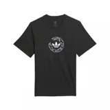 Remera negra de algodón con logo de Adidas Skateboarding estampado en el pecho.