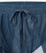 Bermuda deportiva masculina, color verde azulado con efecto degradé, cintura elástica con cordón de ajuste interno y forro de tela.