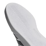 Championes urbanos Adidas Breaknet 3.0, color blanco con detalles en negro, con las tres tiras características de la marca en los laterales y suela blanca.
