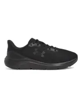 Championes de running Under Armour Charged Pursuit 4, color negro con logo en el lateral.