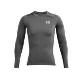 Remera de compresión Under Armour HeatGear de manga larga, color negro con logo blanco en el pecho.