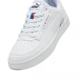Championes Puma Caven 2.0 BMW MMS, color blanco con detalles en azul y rojo.