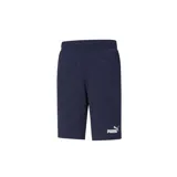 Short Puma Essentials de hombre color azul marino, confeccionado en tejido de punto de algodón, con cintura elástica y cordón ajustable.