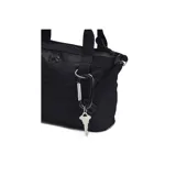 Bolso tote Under Armour Studio Mini XB, color negro, con doble asa de mano y correa bandolera ajustable. Presenta logo de la marca en el frente y bolsillo frontal con textura.