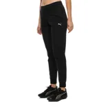 Pantalón de jogging negro, marca Puma, modelo Ess Small Logo. Corte ajustado, con cintura elástica y logo pequeño estampado en la pierna izquierda.