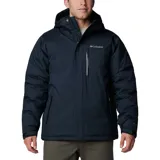 Campera impermeable Columbia Oak Harbor II para hombre, color negro. Con tecnología Omni-Tech de costuras selladas, forro Omni-Heat Infinity y aislamiento Thermarator de poliéster reciclado.