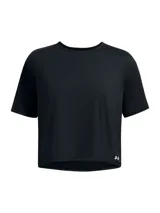 Remera deportiva Under Armour Motion SS, color negro, de corte holgado y tejido ligero que absorbe el sudor.