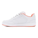 Championes Under Armour UA W Official, color blanco con detalles en naranja.