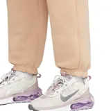 Pantalón de jogging color durazno, corte holgado, con cintura elástica ajustable con cordón y logo de Nike bordado en blanco en la pierna izquierda.