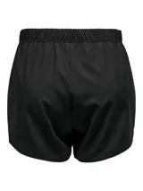 Short deportivo negro de corte holgado con cintura elástica.