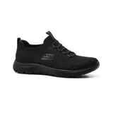 Championes Skechers Summits Top Player color negro, con cordones elásticos, capellada de tejido knit Stretch Fit y plantilla Skechers Memory Foam.