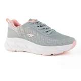 Championes deportivos Hi-Tec Foster, color negro con detalles en gris y violeta. Capellada de malla transpirable con refuerzos sintéticos, entresuela de EVA para amortiguación y suela de goma para tracción.