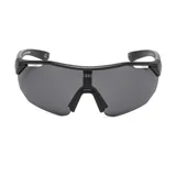 Lentes de sol unisex negros con lentes grises polarizados y filtro UV400.