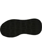 Zapatillas Tommy Jeans negras con detalles en blanco y plateado.