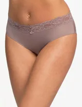 Panty brief color azul petróleo, de lycra con detalle de encaje en la cintura.