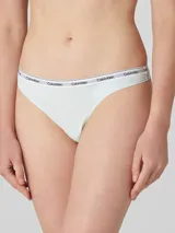 Colaless celeste de algodón elástico con cintura elástica distintiva con logo de Calvin Klein.
