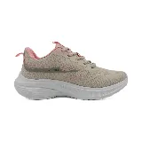 Zapatillas deportivas Le Groupe color beige con detalles en rosa y suela blanca.