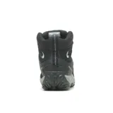 Bota de trekking Merrell Crosslander 3 Mid WP, color negro con detalles en gris. Fabricada en cuero y malla transpirable, con membrana impermeable, puntera sintética resistente a la abrasión y suela de goma con tracción.