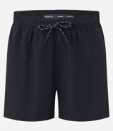 Bermuda masculina de microfibra color amarillo pálido, con cintura elástica ajustable mediante cordón y bolsillos laterales.