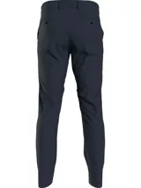 Pantalón chino de vestir azul marino, corte slim, con bolsillos laterales y traseros.