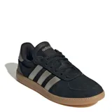 Championes Adidas Breaknet Sleek negros con detalles en gris y suela color caramelo.