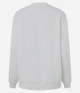 Buzo de algodón y poliéster color blanco, con cuello redondo, puños y bajo en rib. Presenta un estampado frontal grande con una lata de sardinas y el texto "ORIGINAL" y "100% fresh".