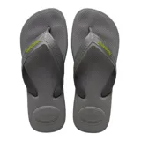 Ojotas Havaianas Top Max Comfort de goma color negro, con tira de dedo y suela antideslizante.