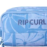 Neceser Rip Curl con estampado floral en tonos celeste y azul.