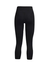 Calza deportiva Under Armour Motion Ankle Leg color azul con pretina alta, logo estampado en la cadera y bolsillo lateral.