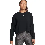 Camiseta Under Armour Rival Boxy LS de manga larga, color negro, corte boxy y crop, con logo estampado en el pecho.