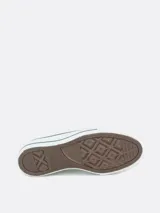 Zapatillas Converse Chuck Taylor All Star Lift Clean Low Top blancas de cuero, con plataforma y detalles en negro.