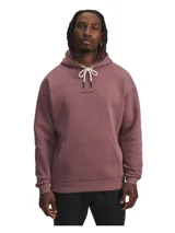 Buzo canguro con capucha color marrón, de la línea Project Rock de Under Armour.