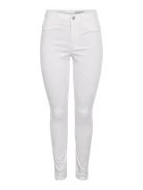 Pantalón de jean blanco de corte skinny.