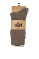 Pack de tres pares de medias de corte medio en tonos gris claro, con tejido de punto.