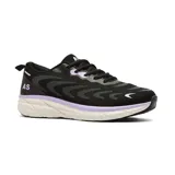 Championes deportivos American Sport Jolie, color negro con detalles en lila y suela blanca.