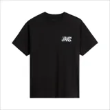 Remera negra de manga corta con logo de Vans estampado en el pecho.