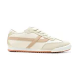 Championes deportivos American Sport Moia color beige con detalles en marrón y suela naranja.