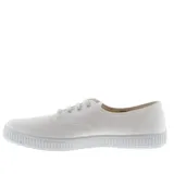 Zapatillas Victoria modelo 1915 Inglesa, color blanco, de lona de algodón orgánico con suela de caucho natural vulcanizado.
