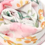Pashmina de viscosa liviana con estampado floral multicolor.