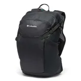 Mochila Columbia Blackcomb Ridge de 30 litros, color negro, con respaldo de malla transpirable, estructura de acero elástico, sistema de compresión lateral ajustable, dos bolsillos para botellas de agua, compatible con bolsas de hidratación, bolsillo con forro polar para gafas de sol y bolsillos en los tirantes.