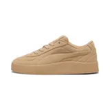 Zapatillas Puma Luxe Elevated de gamuza color beige, con plataforma y logo de la marca en el lateral.