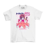 Remera blanca de algodón con estampado de Sakura Card Captor.