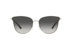 Lentes de sol Michael Kors modelo 1120U, con montura metálica plateada y lentes grises degradadas.