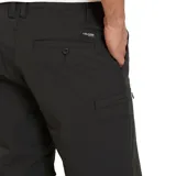 Bermuda negra de corte recto con bolsillos laterales y traseros.