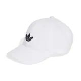 Gorra de béisbol Adidas Adicolor Classic Trefoil, unisex, color blanco con logo bordado en negro.