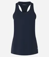 Musculosa deportiva de microfibra color ladrillo, con espalda tipo nadador, escote redondo y perforaciones en toda la prenda.