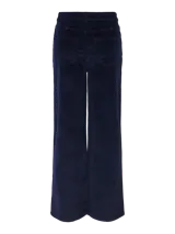 Pantalón de pana azul marino de corte ancho.
