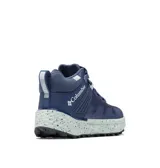 Zapatillas de senderismo Columbia Facet 75 Mid Outdry, color azul con detalles en celeste y blanco.