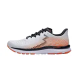 Championes de running 361 Kairos, color blanco con detalles en naranja y negro.