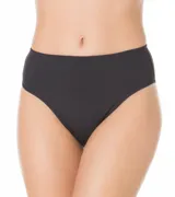 Bombacha tiro alto color beige, con doble tela en la parte delantera.